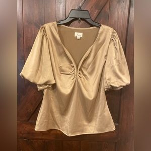 LENA silky fluffy arm blouse Size L